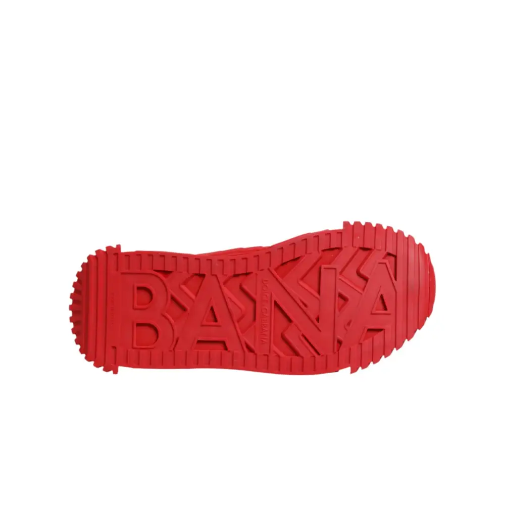 Dolce & Gabbana Rote Logo-Schnürschuhe NS1 Sneakers - EU37.5/US7