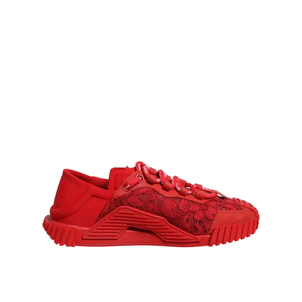 Dolce & Gabbana Rote Logo-Schnürschuhe NS1 Sneakers - EU37.5/US7