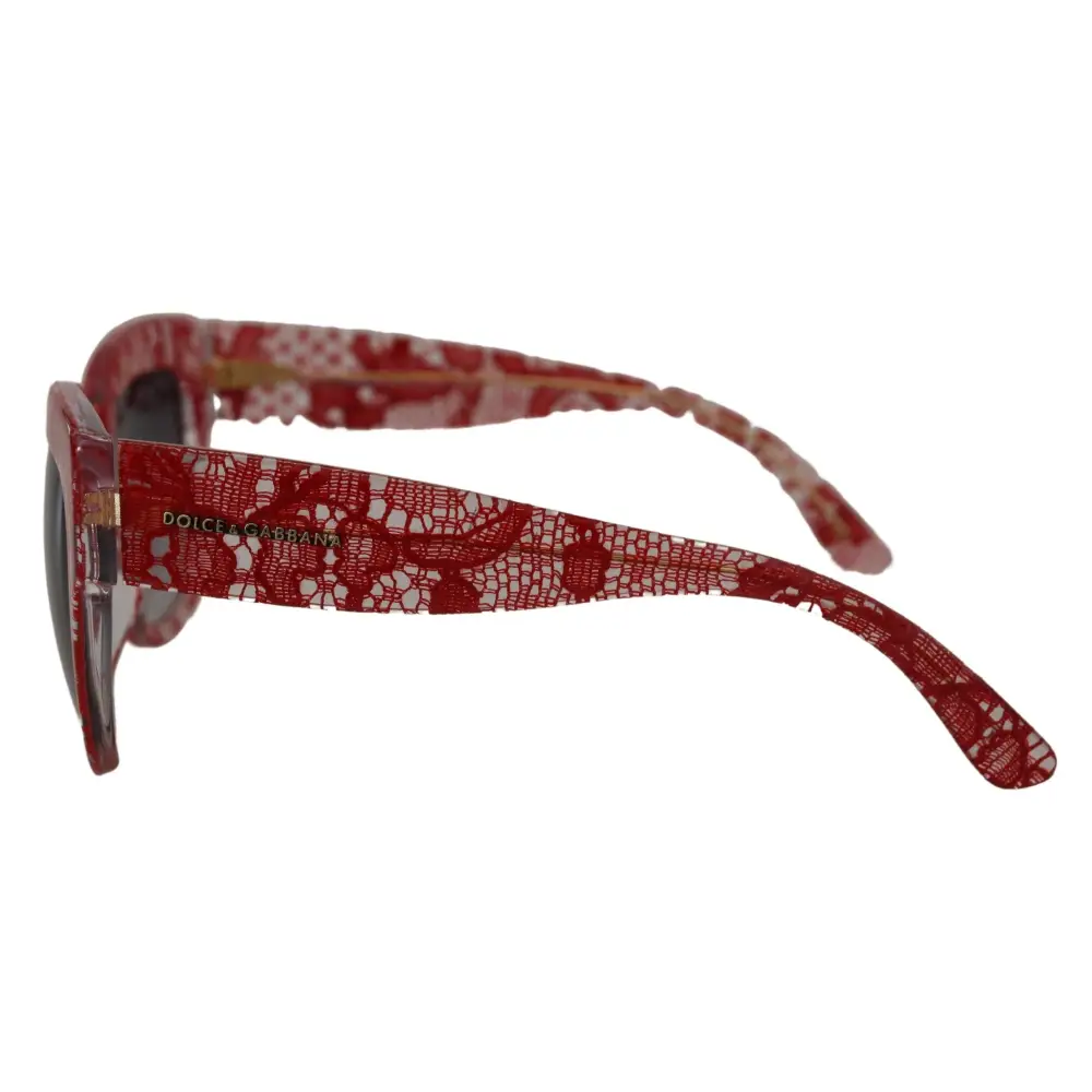 Dolce & Gabbana Rote Spitze Acetat Rechteck Shades DG4231F Sonnenbrille