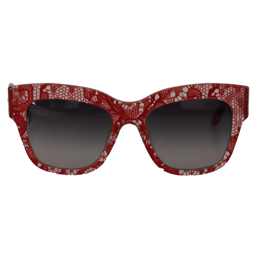 Dolce & Gabbana Rote Spitze Acetat Rechteck Shades DG4231F Sonnenbrille