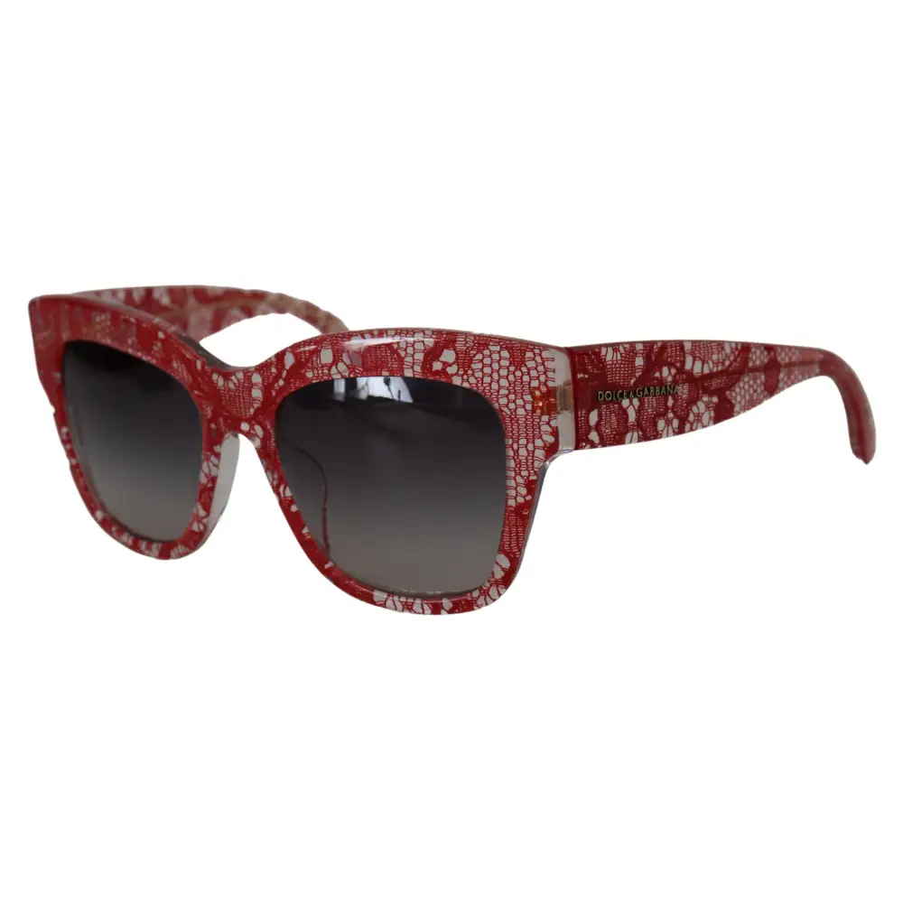 Dolce & Gabbana Rote Spitze Acetat Rechteck Shades DG4231F Sonnenbrille