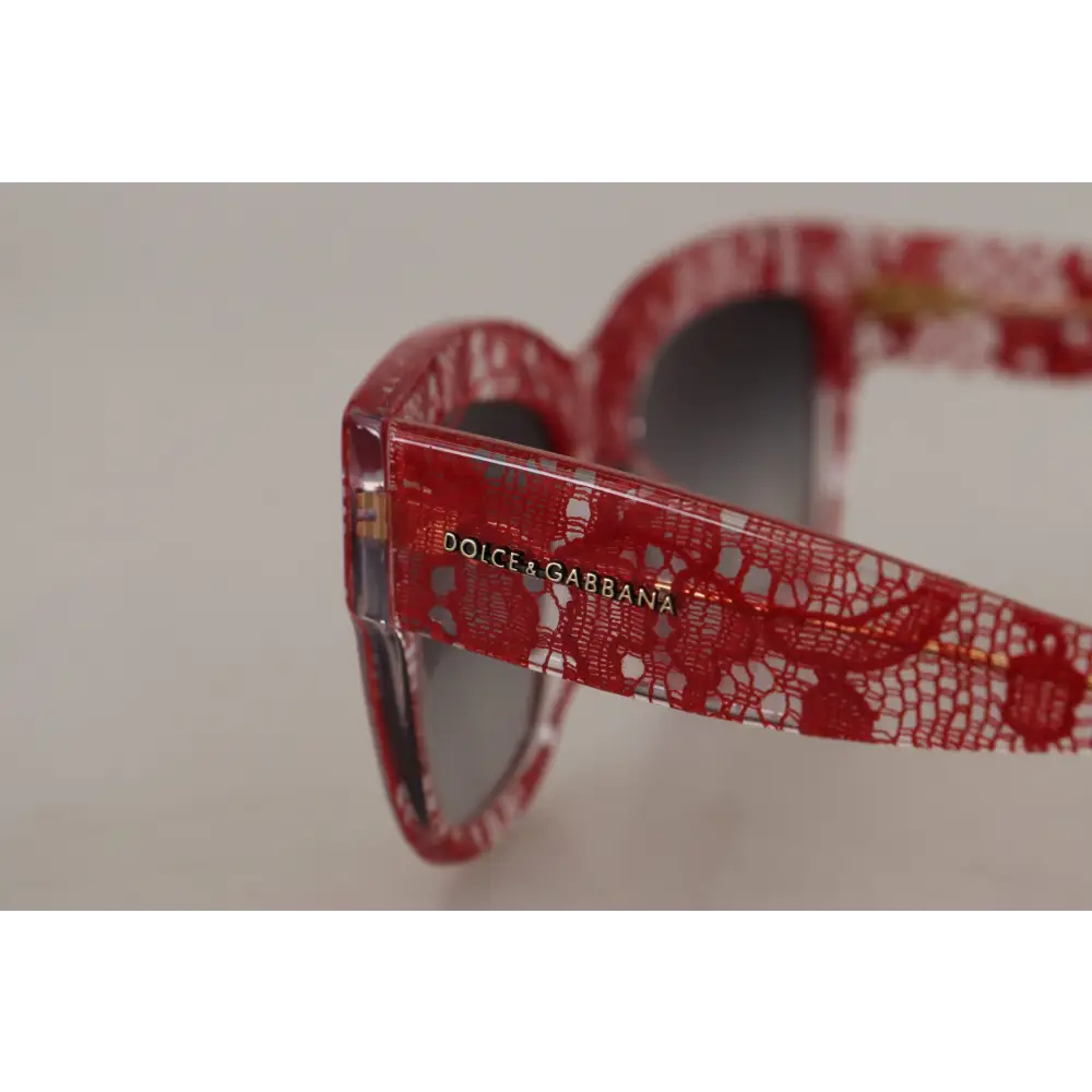 Dolce & Gabbana Rote Spitze Acetat Rechteck Shades DG4231F Sonnenbrille