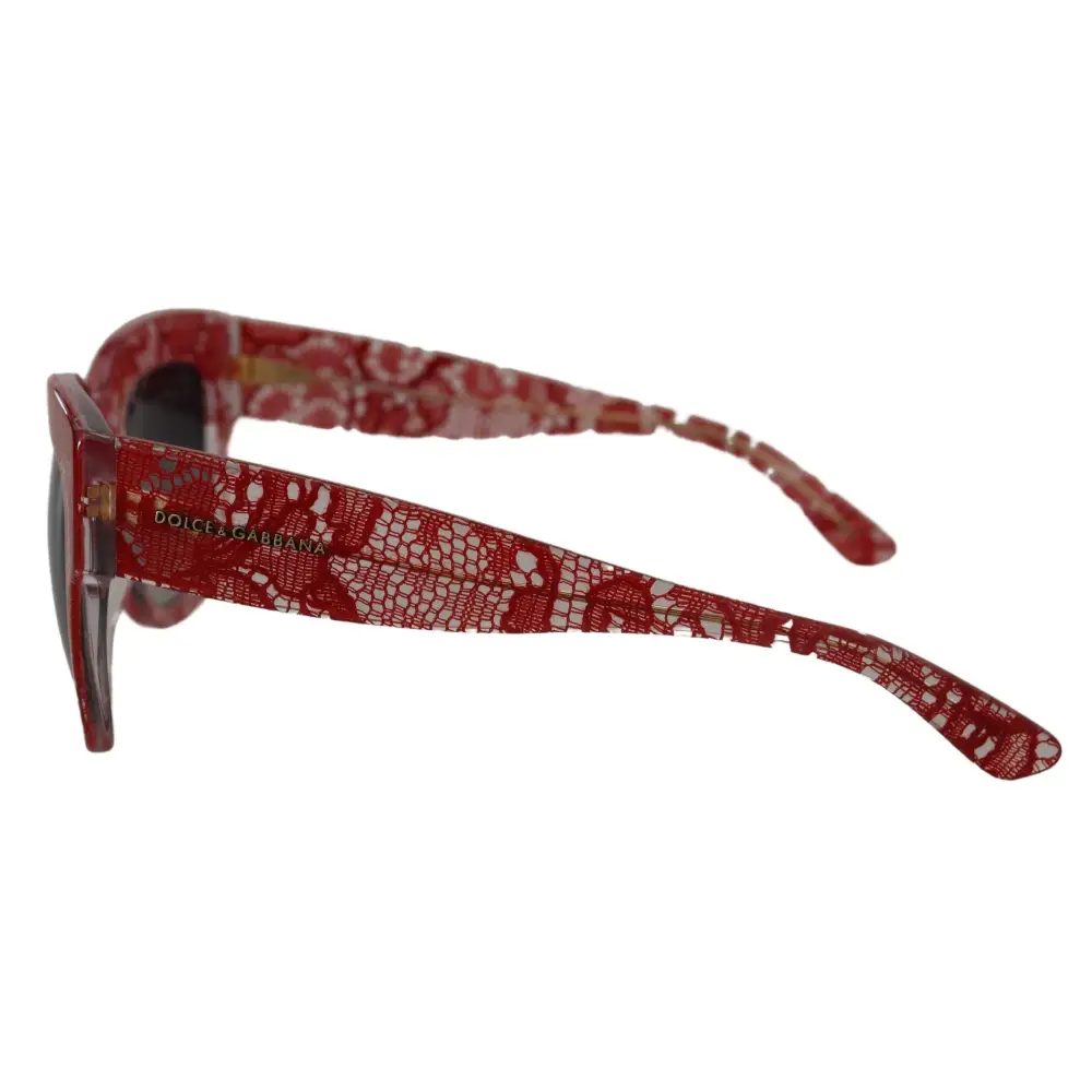 Dolce & Gabbana Rote Spitze Acetat-Rechteckbrille DG4231Sonnenbrille