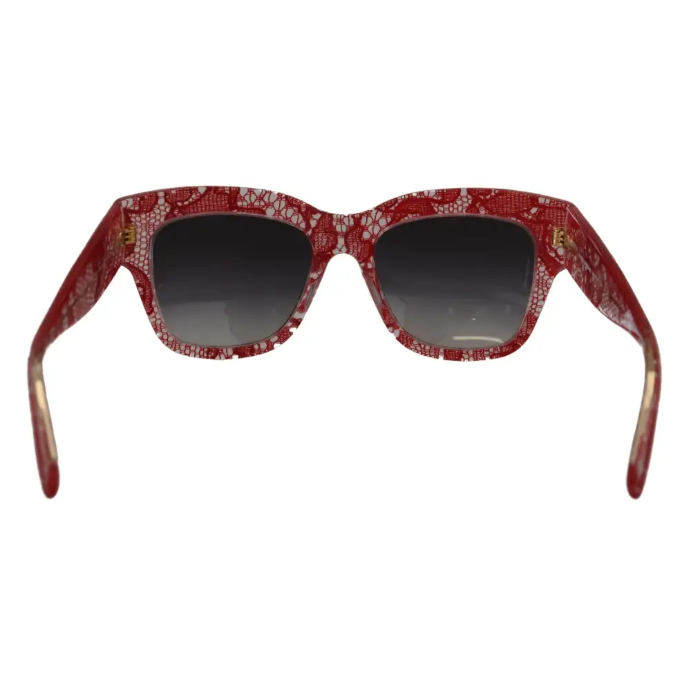 Dolce & Gabbana Rote Spitze Acetat-Rechteckbrille DG4231Sonnenbrille