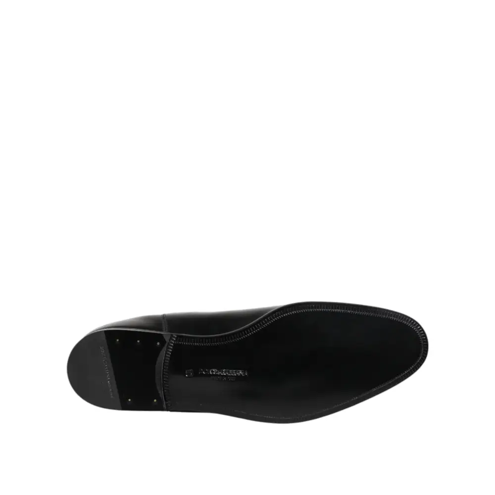 Dolce & Gabbana Schwarz Chelsea Slip On Mid Calf Stiefel Schuhe - EU46/US13