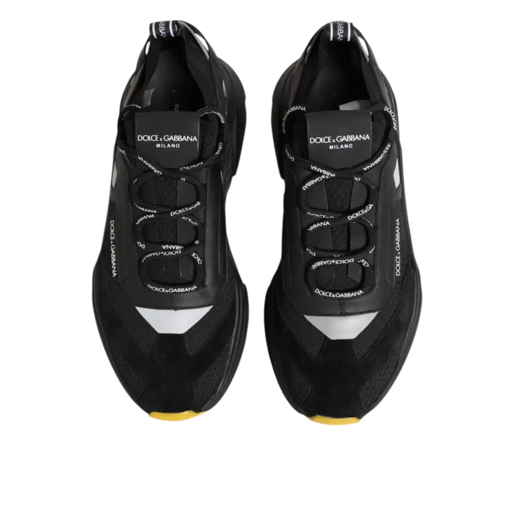 Dolce & Gabbana Schwarz Daymaster Low Top Männer Turnschuhe Schuhe - EU46/US13