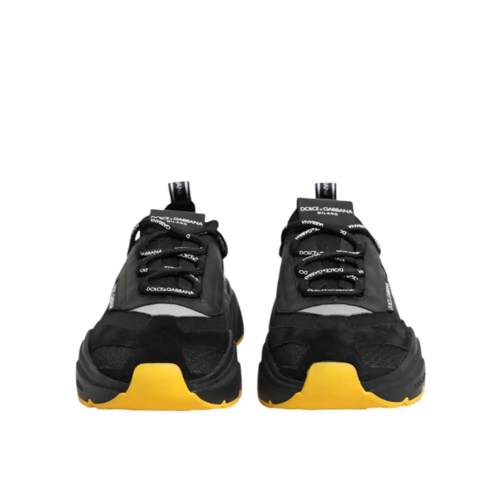 Dolce & Gabbana Schwarz Daymaster Low Top Männer Turnschuhe Schuhe - EU46/US13