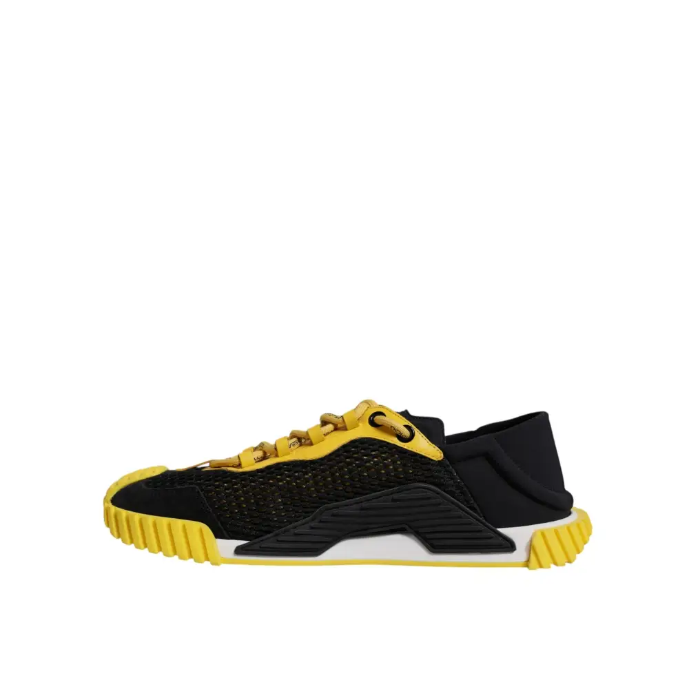 Dolce & Gabbana Schwarz Gelb Low Top NS1 Turnschuhe Schuhe
