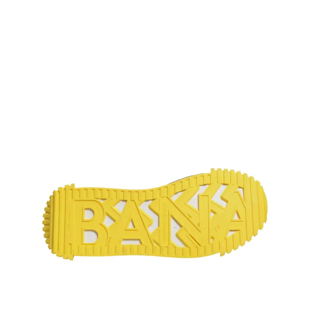 Dolce & Gabbana Schwarz Gelb Low Top NS1 Turnschuhe Schuhe