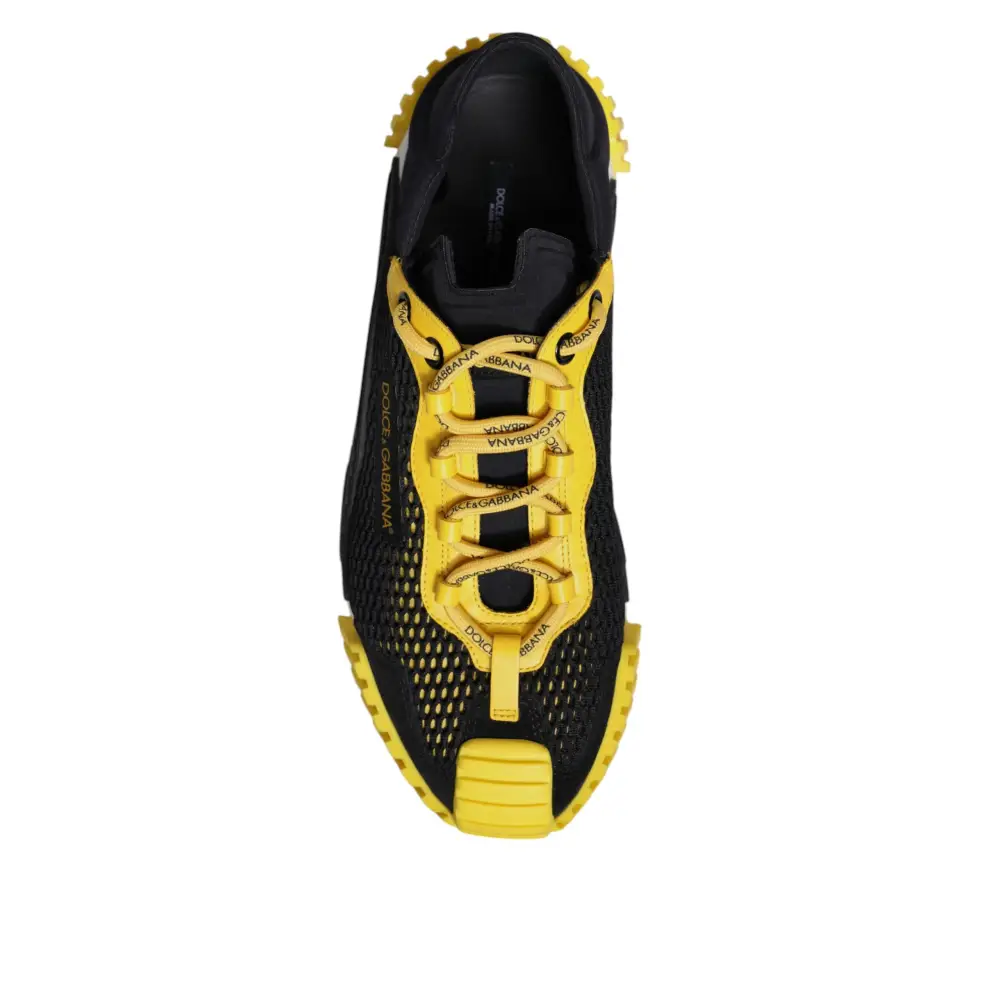 Dolce & Gabbana Schwarz Gelb Low Top NS1 Turnschuhe Schuhe