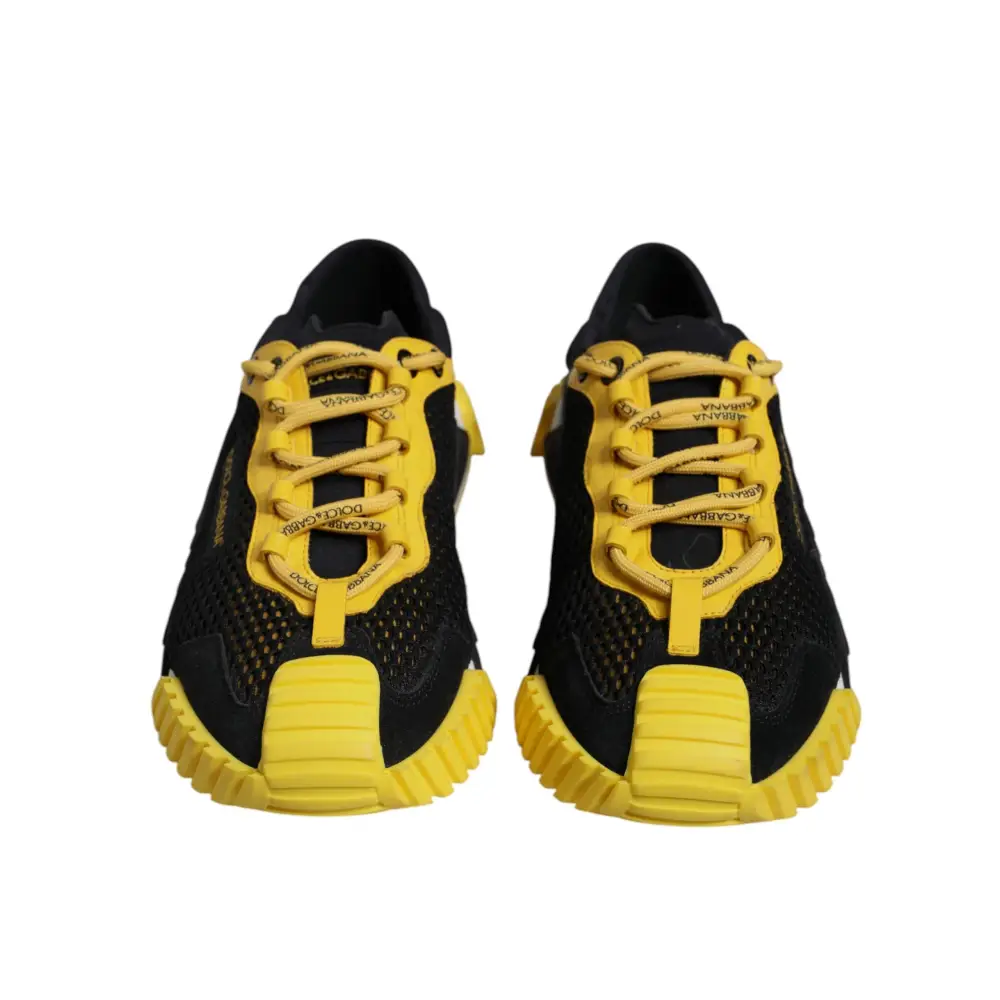 Dolce & Gabbana Schwarz Gelb Low Top NS1 Turnschuhe Schuhe