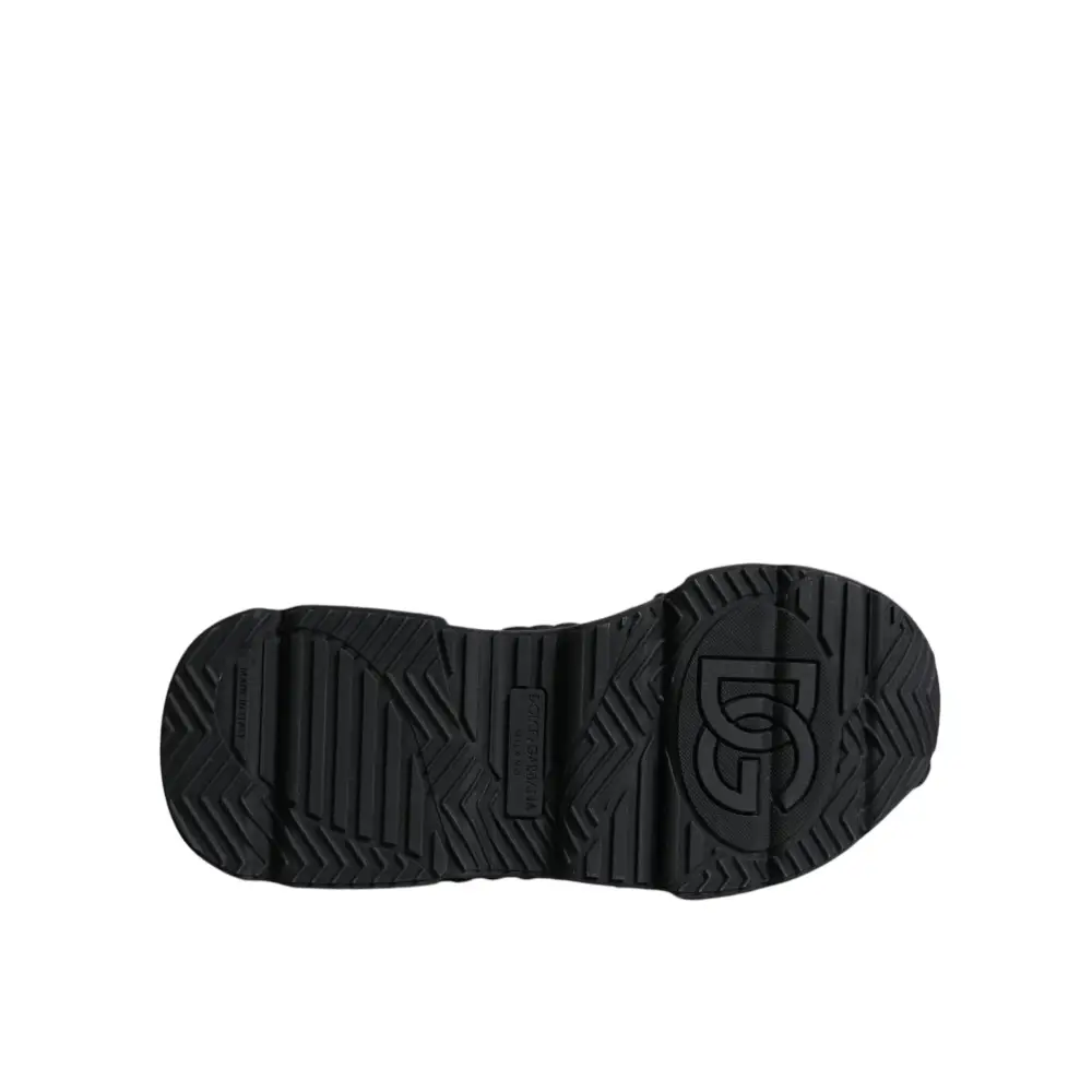 Dolce & Gabbana Schwarz gestrickte Daymaster Sneakers Schuhe - EU38/US7.5