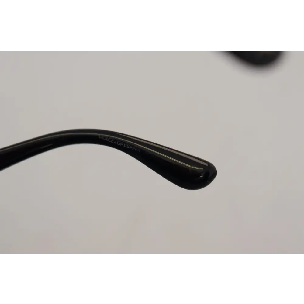 Dolce & Gabbana Schwarz Gold Pailletten Schmetterling Polarisierte Sonnenbrille DG4326