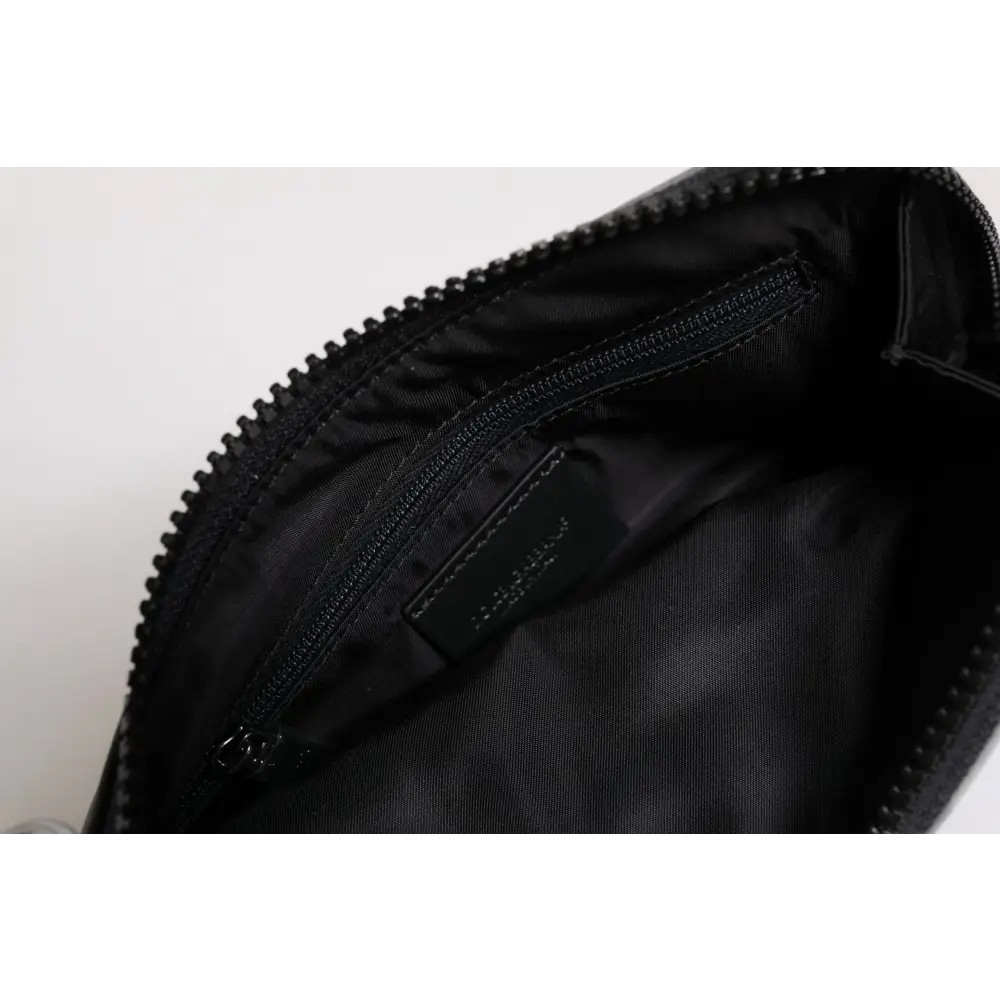 Dolce & Gabbana Schwarz Grau Camouflage Logo Plaque Schlüsselanhänger Tasche