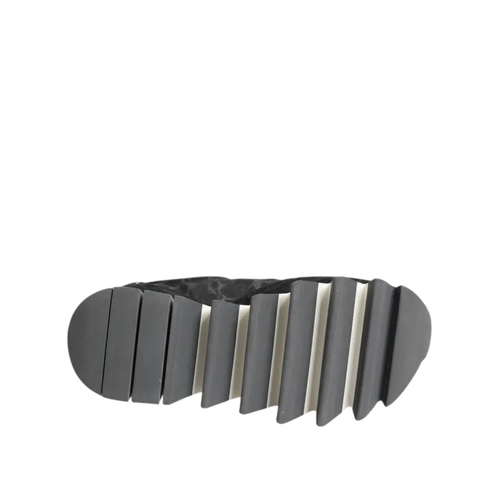 Dolce & Gabbana Schwarz Grau Leopard Low Top Turnschuhe Schuhe - EU36.5/US6