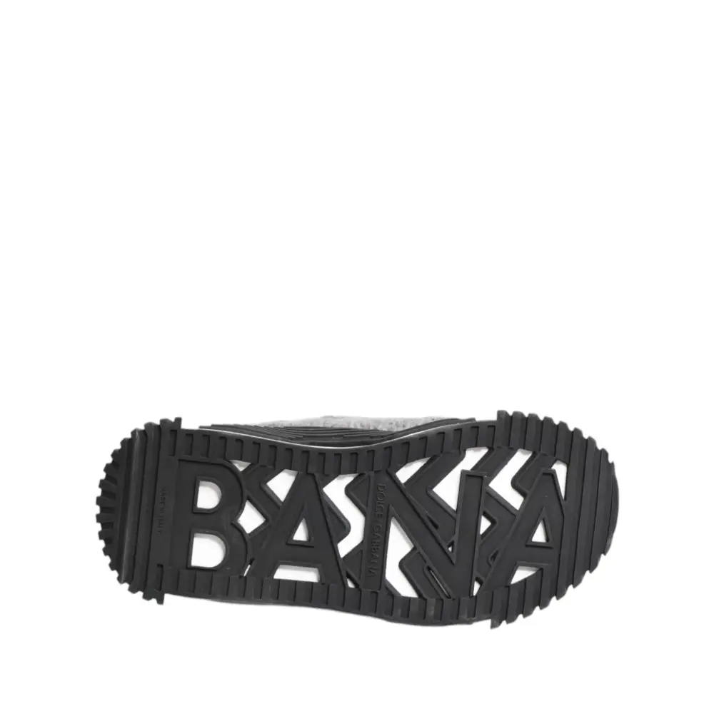 Dolce & Gabbana Schwarz Grau NS1 Low Top Turnschuhe Schuhe - EU35/US4.5