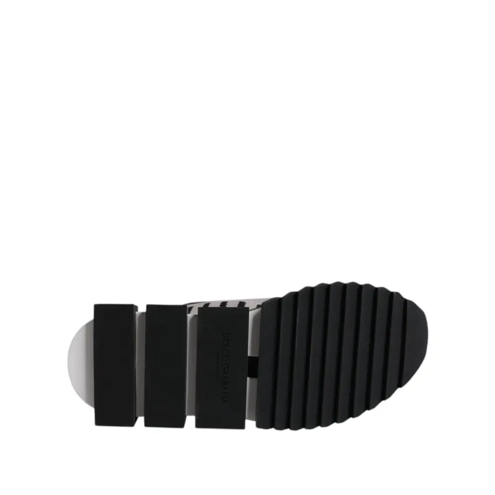 Dolce & Gabbana Schwarz Grau Sorrento Socken Frauen Turnschuhe Schuhe