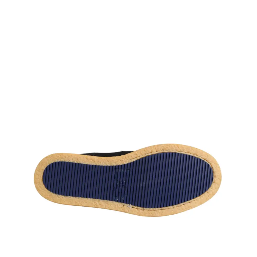 Dolce & Gabbana Schwarz Kalb Wildleder Slip On Stiefeletten Schuhe