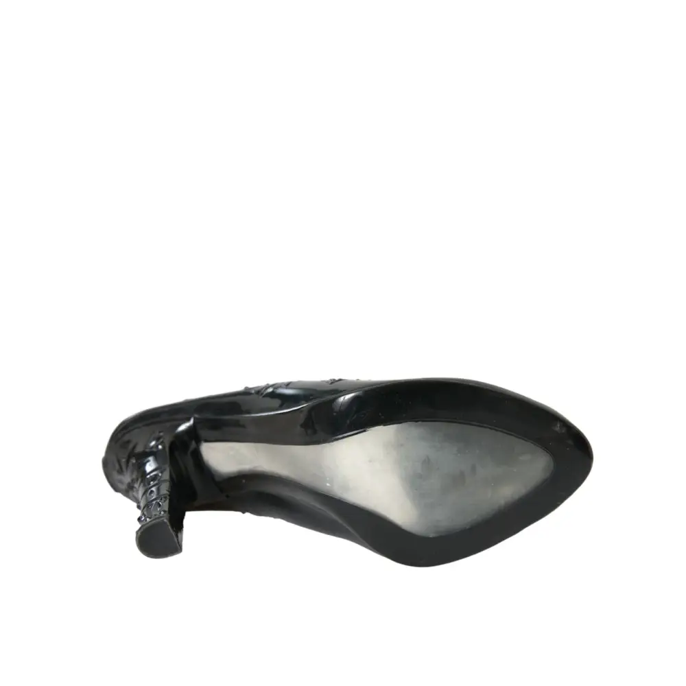 Dolce & Gabbana Schwarz Kristall CINDERELLA Heels Pumps Schuhe - EU40/US9.5