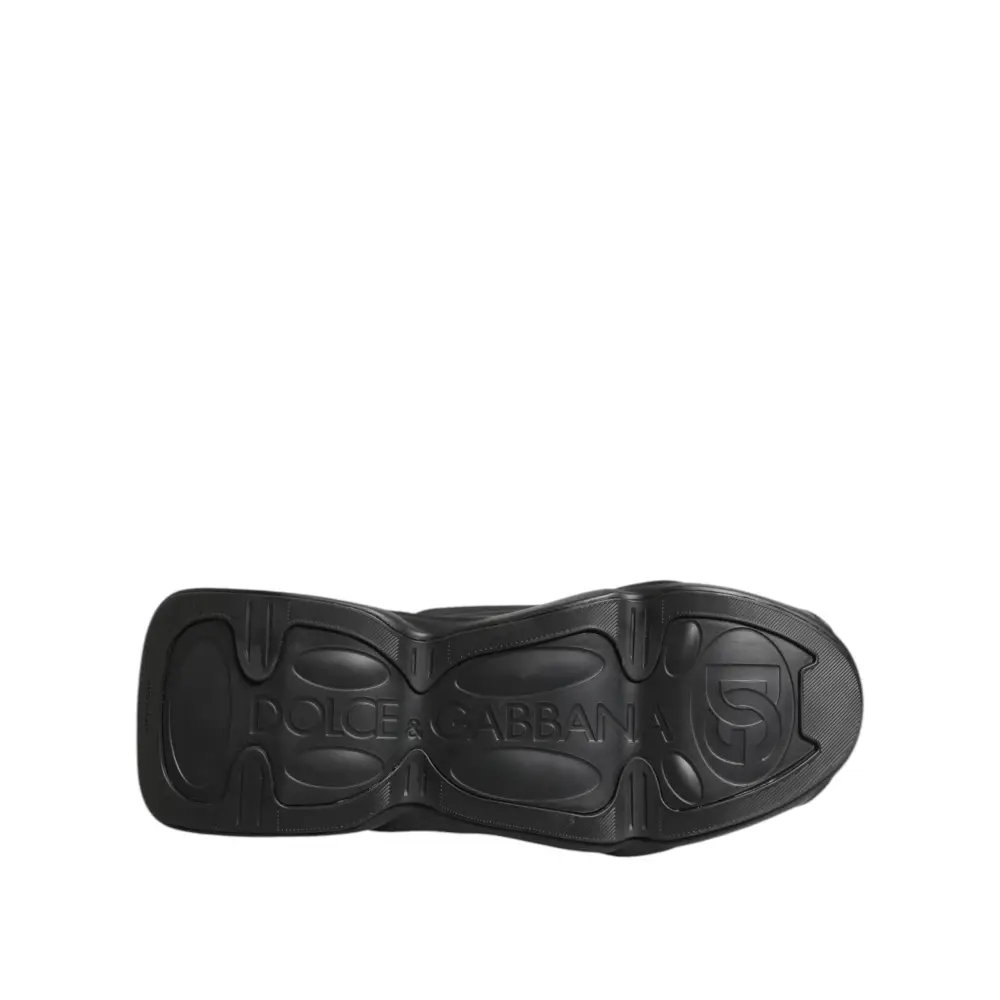 Dolce & Gabbana Schwarz Lace Up Wave Low Top Männer Sneaker Schuhe