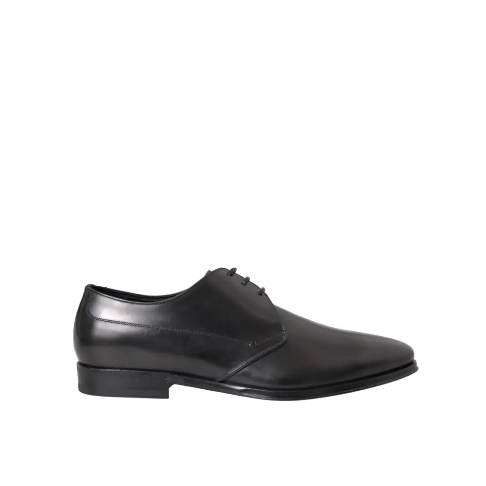 Dolce & Gabbana Schwarz Leder Derby Formal Kleid Männer Schuhe