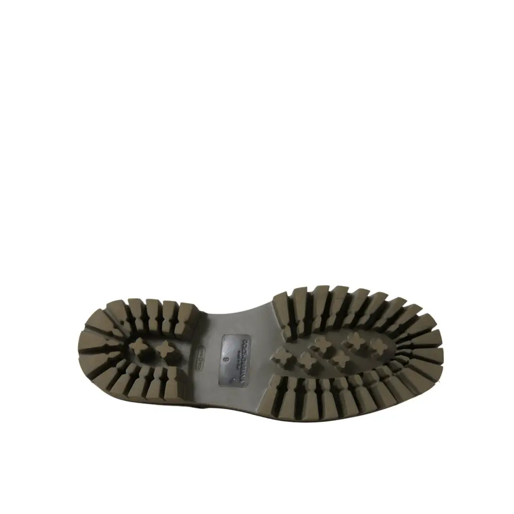 Dolce & Gabbana Schwarz Leder Lace Up Derby Männer Kleid Schuhe - EU39.5/US6.5