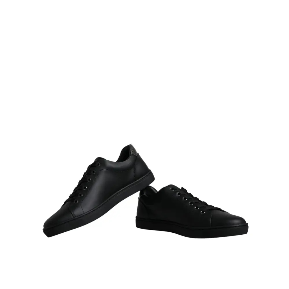 Dolce & Gabbana Schwarz London Sacred Heart Männer Turnschuhe Schuhe