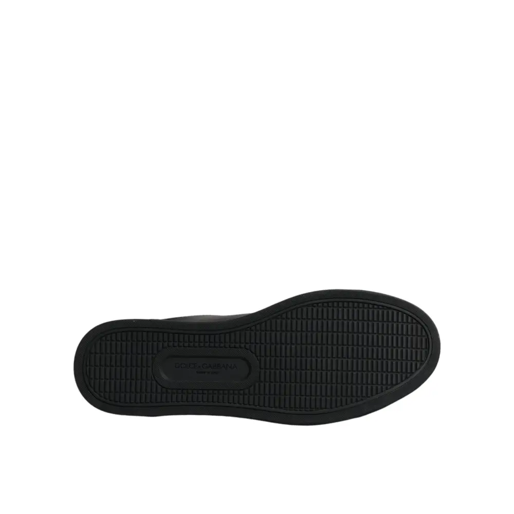 Dolce & Gabbana Schwarz London Sacred Heart Männer Turnschuhe Schuhe