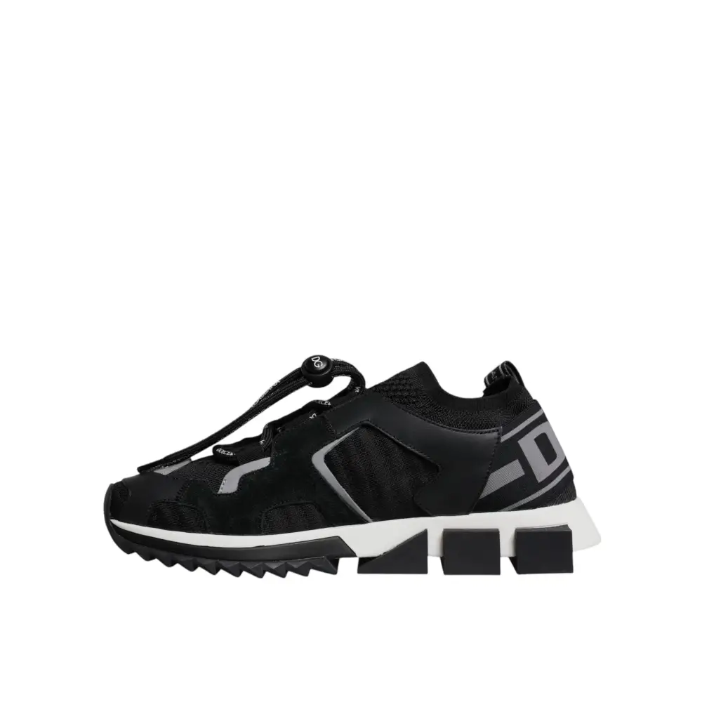 Dolce & Gabbana Schwarz Mesh Sorrento Trekking Turnschuhe Schuhe - EU38.5/US8