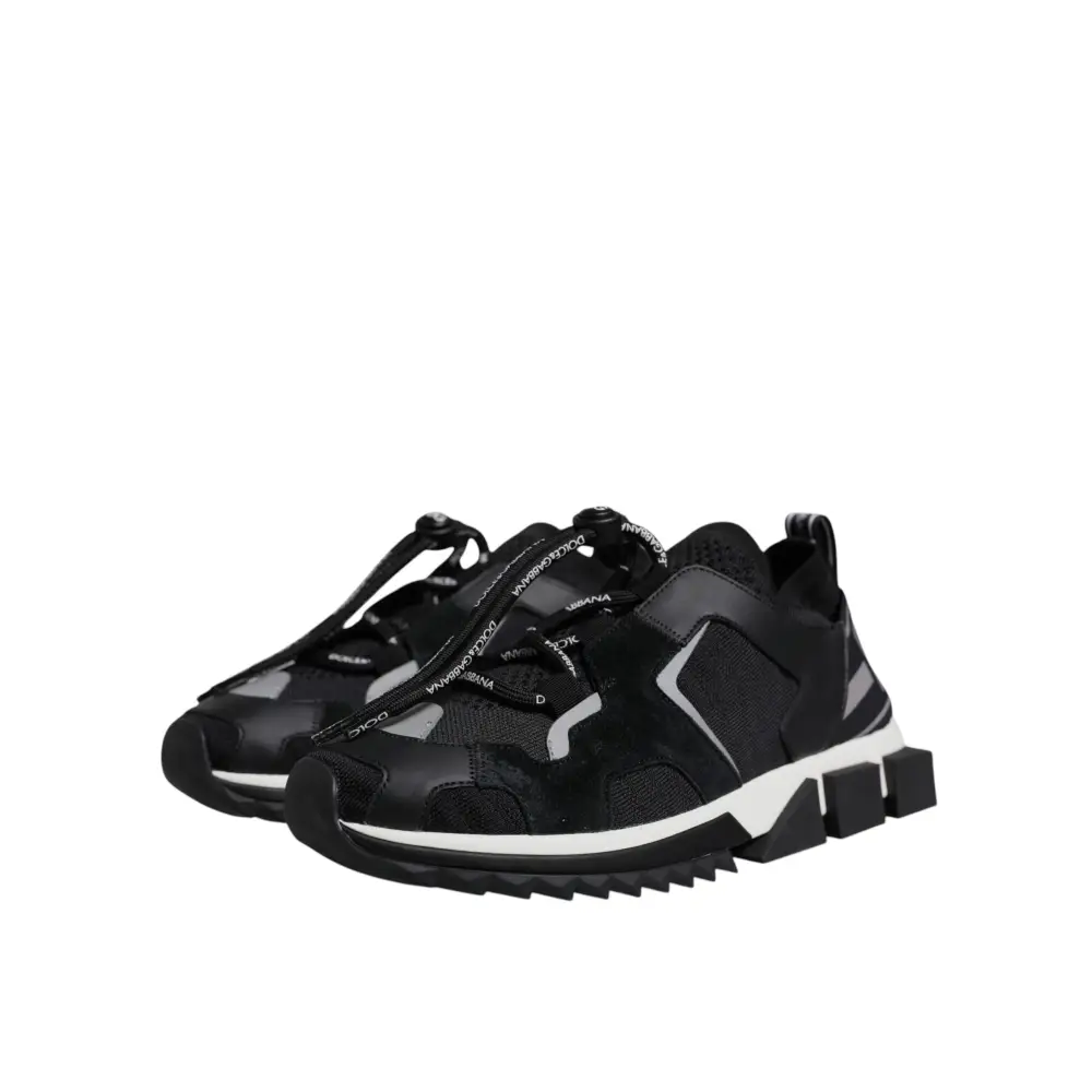 Dolce & Gabbana Schwarz Mesh Sorrento Trekking Turnschuhe Schuhe - EU38.5/US8