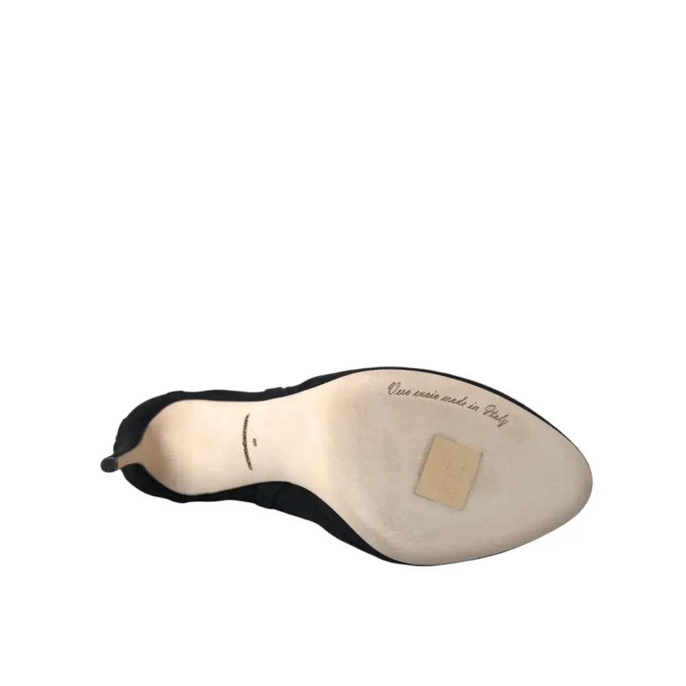 Dolce & Gabbana Schwarz Mesh Stiletto Heels Stiefelette Schuhe - EU40/US9.5