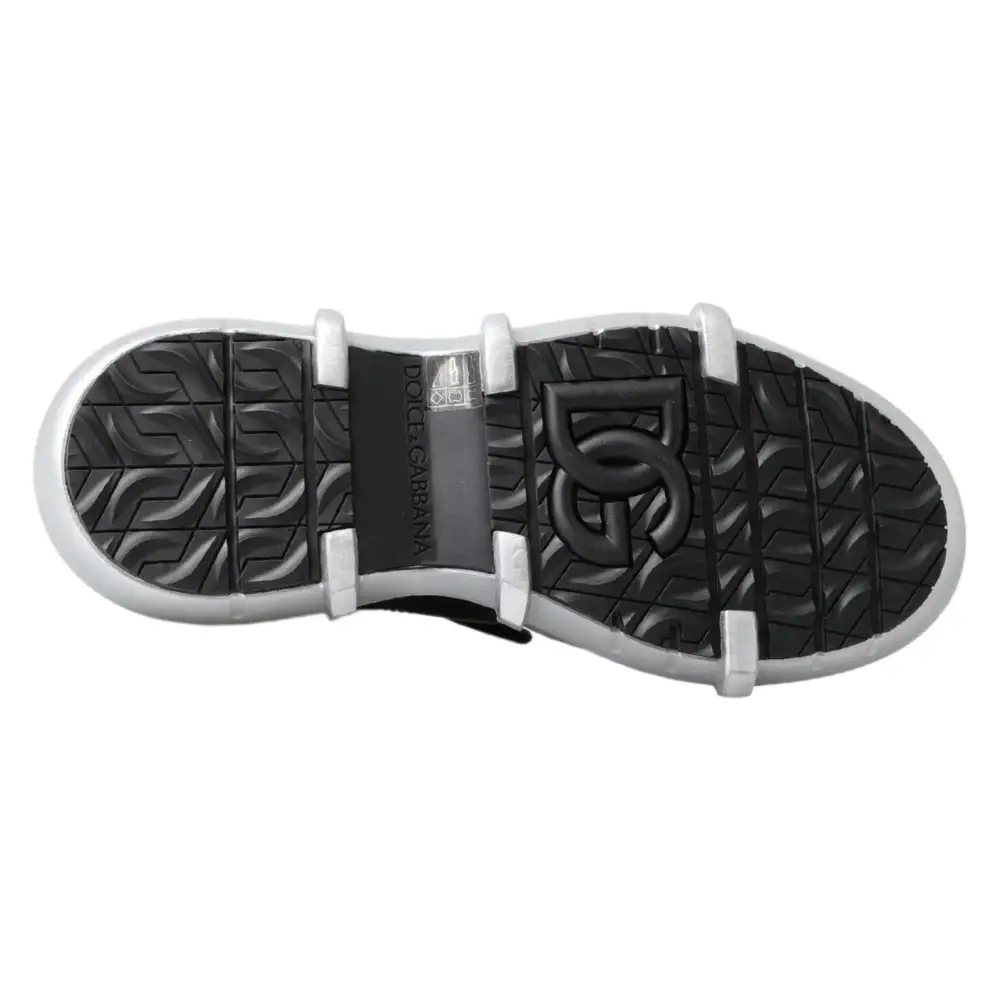 Dolce & Gabbana Schwarz Nylon Galileo High Top Turnschuhe Schuhe - EU41/US8