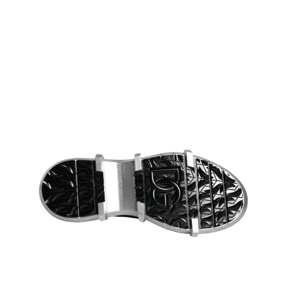 Dolce & Gabbana Schwarz Nylon Galileo High Top Turnschuhe Schuhe - EU44/US11