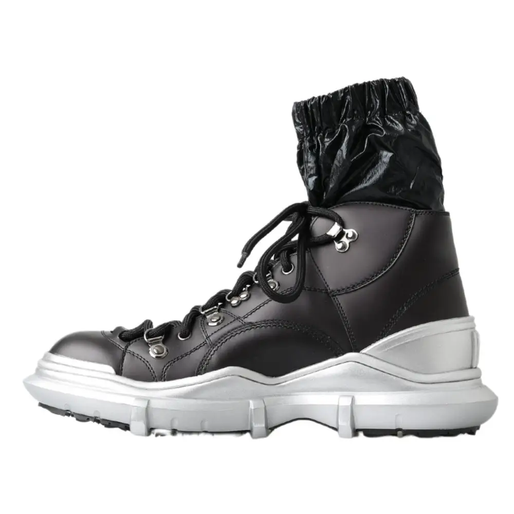 Dolce & Gabbana Schwarz Nylon Galileo High Top Turnschuhe Schuhe - EU41/US8