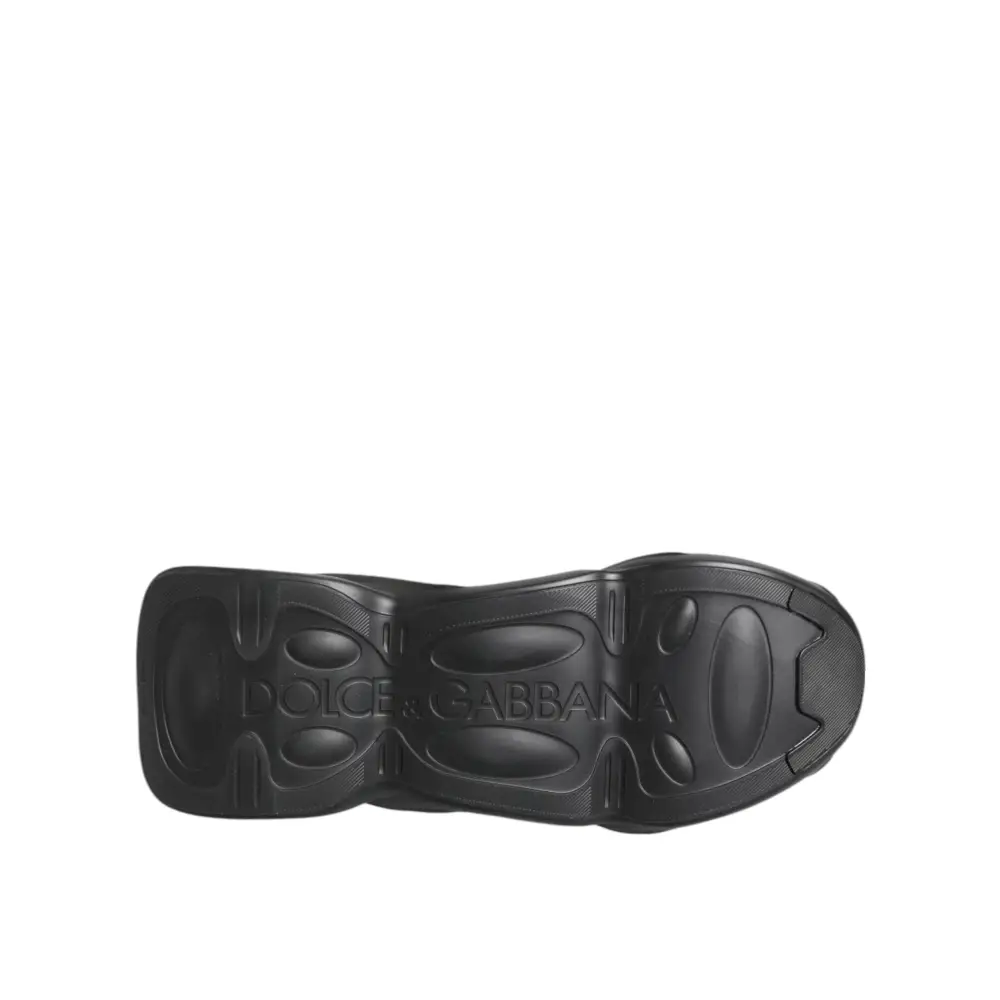 Dolce & Gabbana Schwarz Slip On Wave Low Top Männer Sneaker Schuhe - EU43/US10