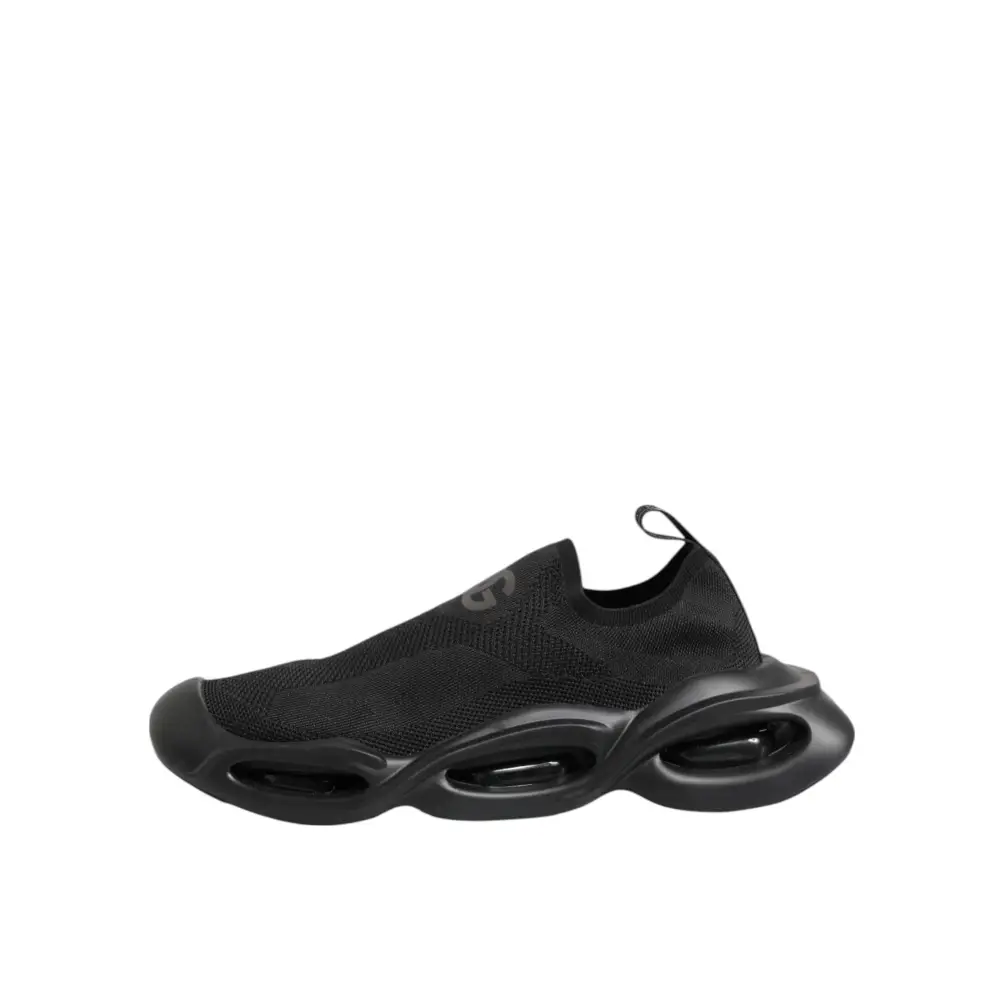 Dolce & Gabbana Schwarz Slip On Wave Low Top Männer Sneaker Schuhe - EU43/US10