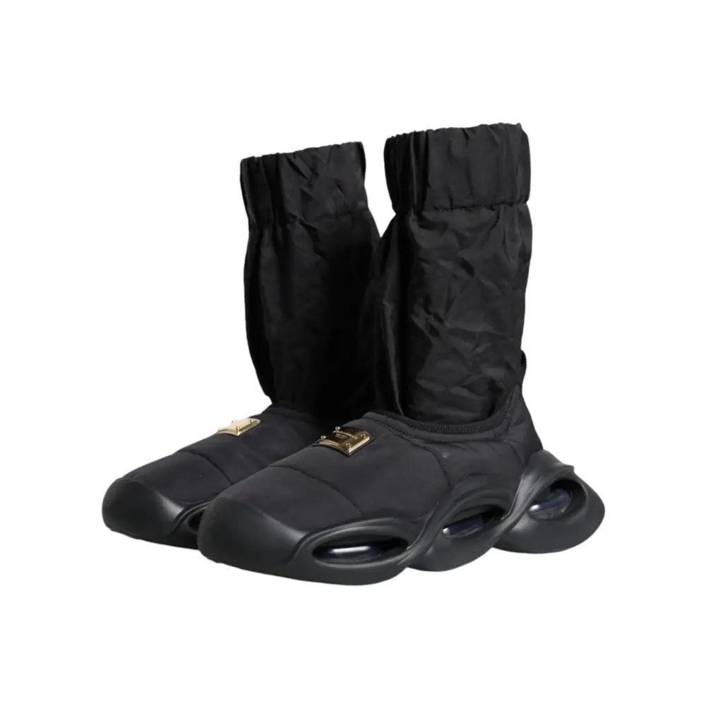 Dolce & Gabbana Schwarz Slip On Wave Socken Turnschuhe Schuhe - EU39/US8.5