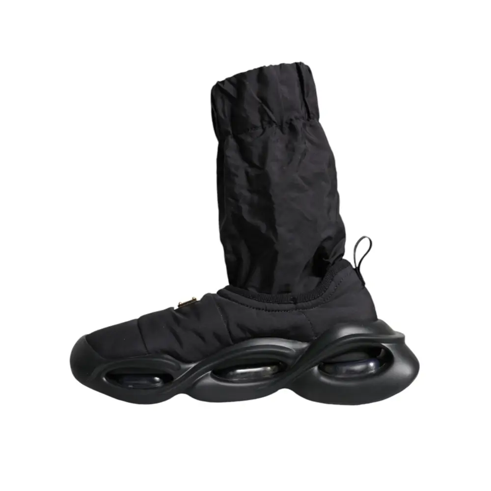 Dolce & Gabbana Schwarz Slip On Wave Socken Turnschuhe Schuhe - EU39/US8.5