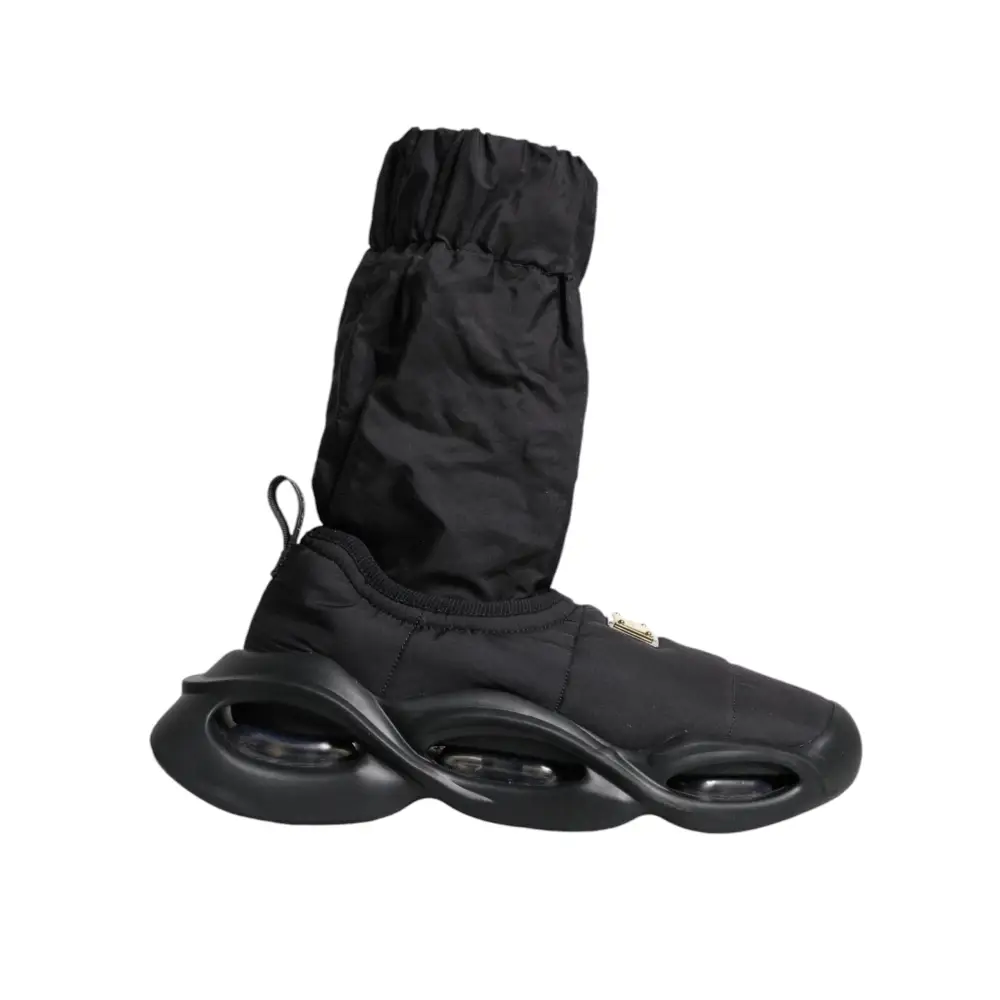 Dolce & Gabbana Schwarz Slip On Wave Socken Turnschuhe Schuhe - EU39/US8.5