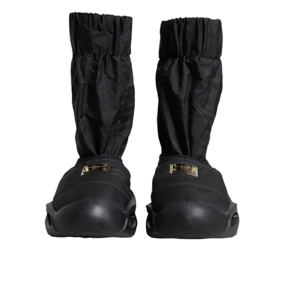 Dolce & Gabbana Schwarz Slip On Wave Socken Turnschuhe Schuhe - EU39/US8.5