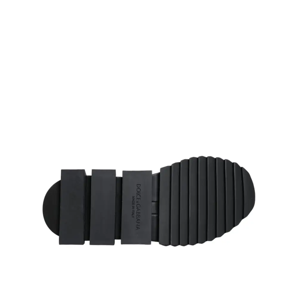 Dolce & Gabbana Schwarz Sorrento Socken Logo Turnschuhe Schuhe - EU36.5/US6