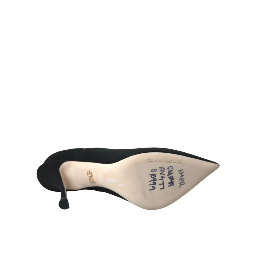 Dolce & Gabbana Schwarz Stiletto Heels Mid Calf Stiefel Schuhe - EU39/US8.5