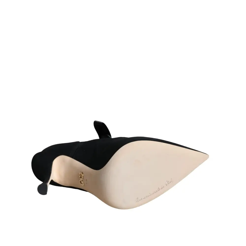 Dolce & Gabbana Schwarz Stiletto Heels Mid Calf Stiefel Schuhe - EU38.5/US8