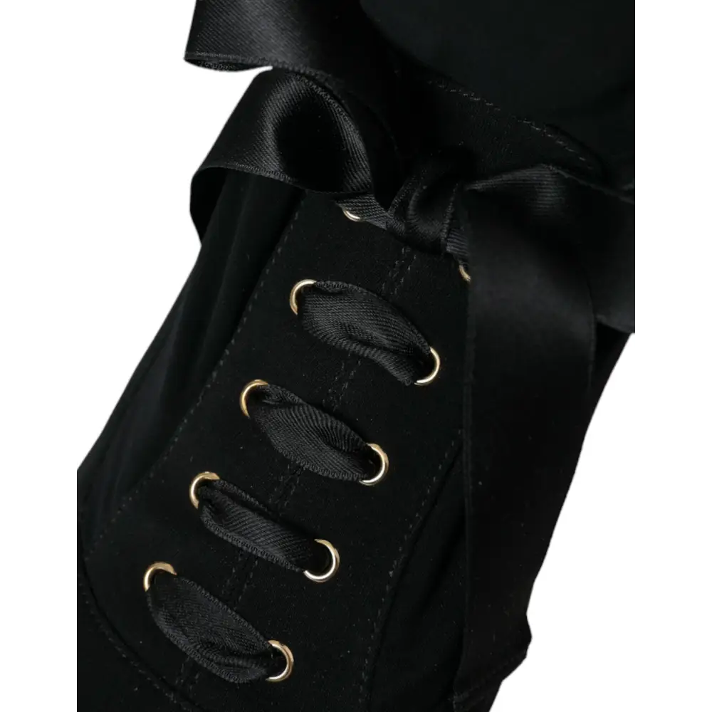 Dolce & Gabbana Schwarz Stiletto Heels Mid Calf Stiefel Schuhe - EU39/US8.5