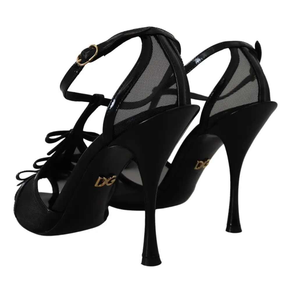 Dolce & Gabbana Schwarz Stiletto High Heels Sandalen Schuhe - EU38/US7.5