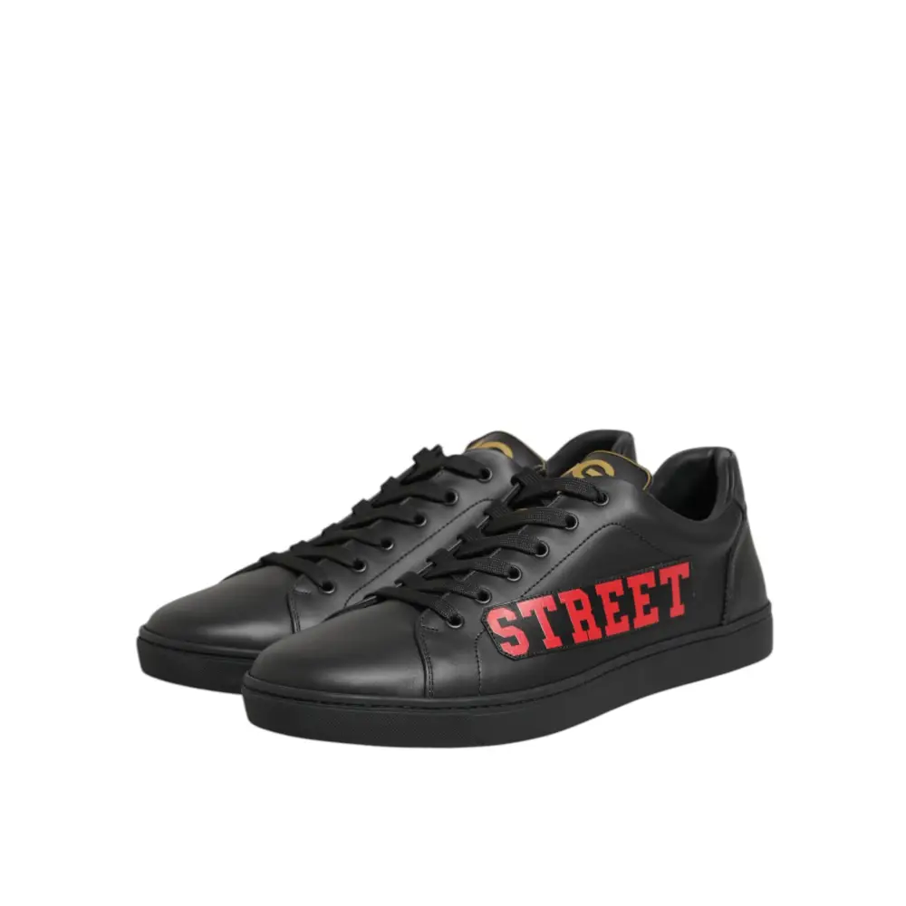 Dolce & Gabbana Schwarz Street Life Low Top Männer Turnschuhe Schuhe