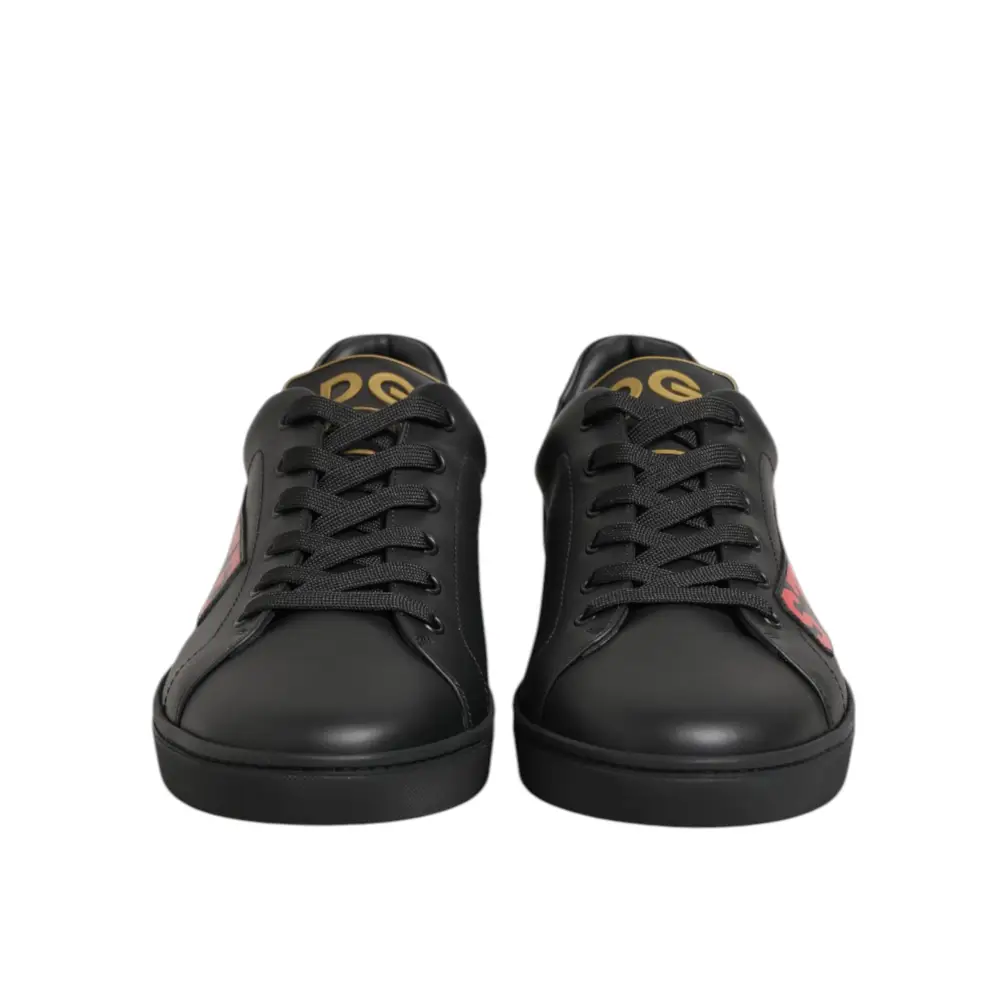 Dolce & Gabbana Schwarz Street Life Low Top Männer Turnschuhe Schuhe