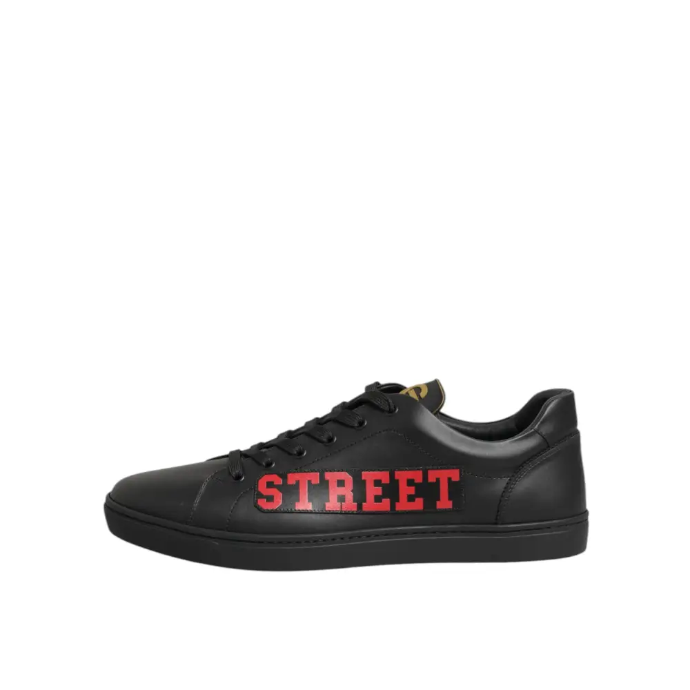 Dolce & Gabbana Schwarz Street Life Low Top Männer Turnschuhe Schuhe