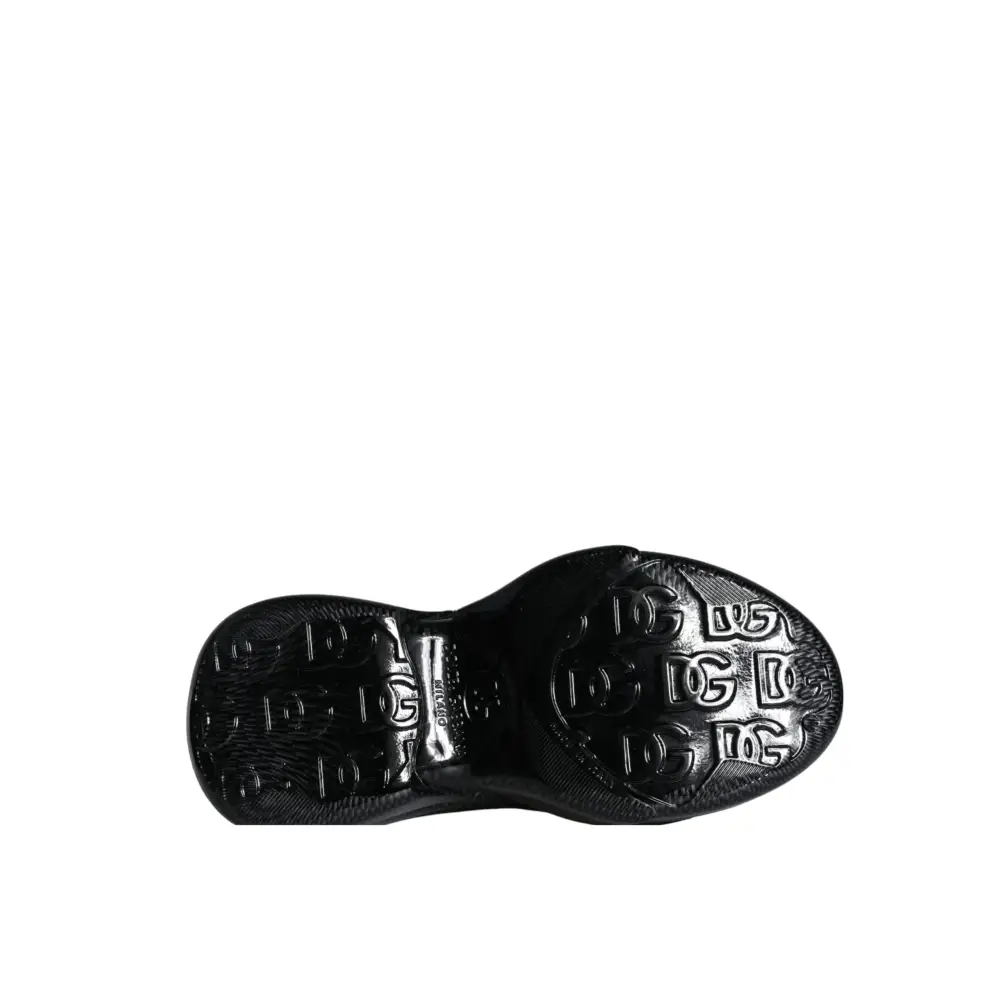 Dolce & Gabbana Schwarz vereitelt Gummi Spielzeug Low Top Männer Turnschuhe Schuhe - EU44/US11