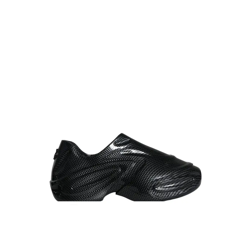 Dolce & Gabbana Schwarz vereitelt Gummi Spielzeug Low Top Männer Turnschuhe Schuhe - EU44/US11